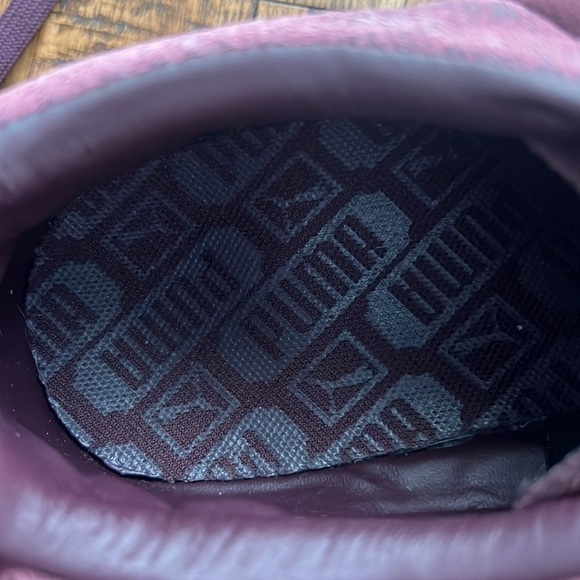 Puma Suede sneakers Classic Suede Embossed reptile detail plum purple unisex 6.5 - Picture 9 of 13